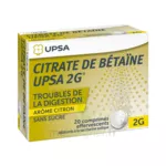 Citrate De Betaïne Upsa 2 G Comprimés Effervescents Sans Sucre Citron 2t/10 à Embrun