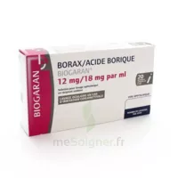 Borax/acide Borique Biogaran 12 Mg/18 Mg/ml, Solution Pour Lavage Ophtalmique En Récipient Unidose à Embrun